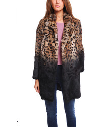 Each X Other Burnt Leopard Fur Coat