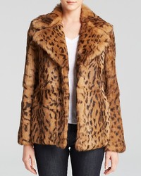 Diane von Furstenberg Jessica Leopard Print Fur Coat
