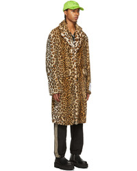 Palm Angels Leopard Faux Fur Coat