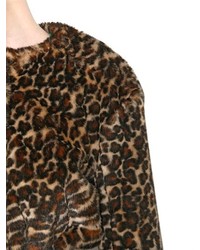 Nina Ricci Faux Fur Leopard Coat