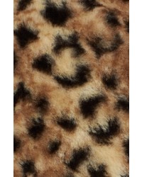 Via Spiga Reversible Faux Leopard Fur Coat