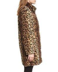 Via Spiga Reversible Faux Leopard Fur Coat