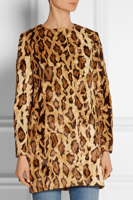 Shrimps Papa Puss Printed Faux Fur Coat, $760 | NET-A-PORTER.COM