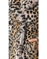 Meteo By Yves Salomon Rabbit Fur Leopard Jacket