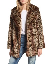 Heartloom Mika Leopard Faux Fur Jacket
