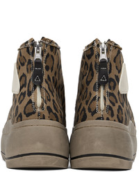 R13 Brown Leopard Kurt Sneakers