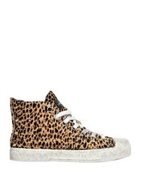 Gienchi Studded Leopard Printed High Topsneakers
