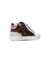 Golden Goose Deluxe Brand Multicoloured Mid Star Leopard Print Leather Ponyskin Sneakers