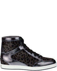 Jimmy Choo Tokyo Leopard Print Leather Sneaker