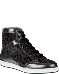 Jimmy Choo Tokyo Leopard Print Leather Sneaker