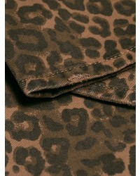 Alexander Wang X Denim Leopard Print Cropped Jeans