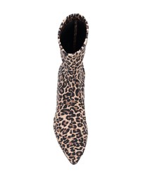 Gia Couture Leopard Print Sock Boots
