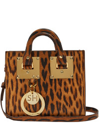 Sophie Hulme Albion Small Leopard Leather Box Bag