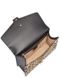 Gucci Sylvie Leopard Print Calf Hair Shoulder Bag