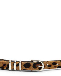Rag and Bone Rag Bone Leopard Print Calf Hair Belt