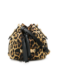 Moschino Leopard Print Bucket Bag