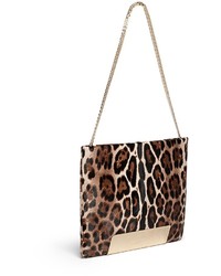 Nobrand Carrie Calf Hair Leopard Foldover Bag
