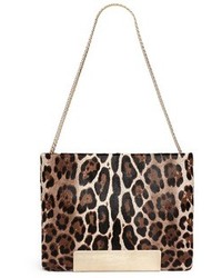 Nobrand Carrie Calf Hair Leopard Foldover Bag