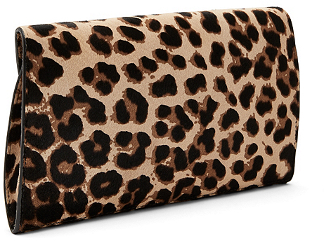 Diane von Furstenberg Brown Leopard Print Calfhair Lytton Minaudiere Clutch  - ShopStyle