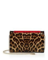 Christian Louboutin Vanite Small Leopard Patent Leather Clutch