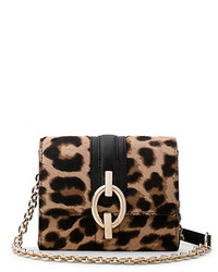 Diane von Furstenberg Sutra Micro Mini Leopard Haircalf Crossbody Bag