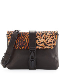 Rachel Zoe Goldie Leopard Print Flap Crossbody Bag Leopard