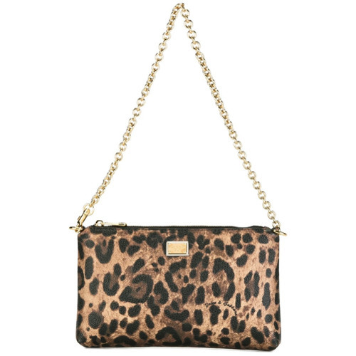 ALAÏA Brown Leopard Coeur Shoulder Bag