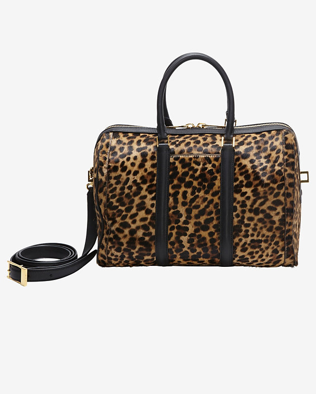 leopard print duffle bag