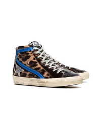 Golden Goose Deluxe Brand Multicoloured Ponyhair And Leather High Top Sneakers