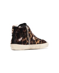 Golden Goose Deluxe Brand Multicoloured Ponyhair And Leather High Top Sneakers