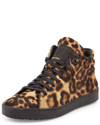 Rag and Bone Rag Bone Kent Calf Hair High Top Sneaker Leopard