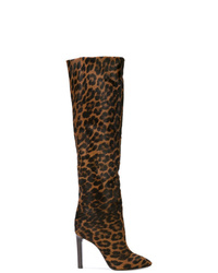 Saint Laurent Leopard Print Boots