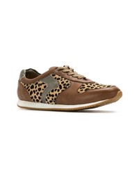 Mara Mac Leopard Print Panels Sneakers