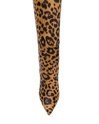 Versace Leopard Over The Knee Boots