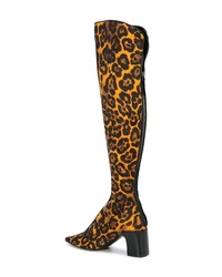Fabrizio Viti Leopard Print Knee Boots