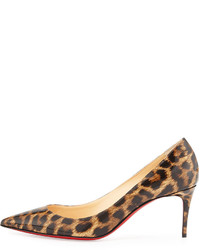 Christian Louboutin Decollette Patent Red Sole Pump Animal