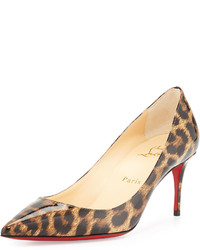 Christian Louboutin Decollette Patent Red Sole Pump Animal