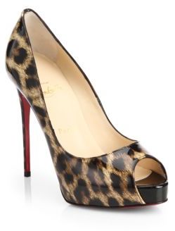 leopard open toe pumps