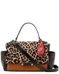 Diane von Furstenberg 440 Courier Leopard Haircalf Bag