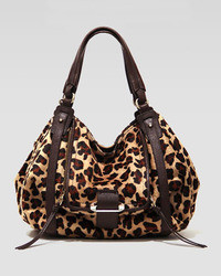 Kooba Jonnie Leopard Print Calf Hair Hobo Bag
