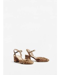Mango Leather Leopard Shoes