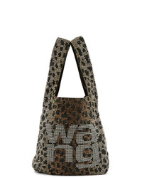 Brown Leopard Leather Tote Bag