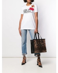 Dolce & Gabbana Leopard Print Shopper Tote