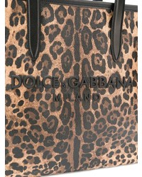 Dolce & Gabbana Leopard Print Shopper Tote
