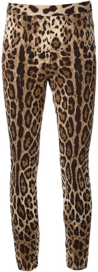 Dolce & Gabbana Leopard Print Leggings, $787, farfetch.com