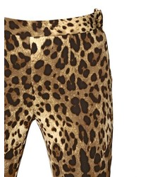 Dolce & Gabbana Viscose Cady Leopard Trousers