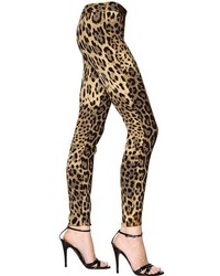 Dolce & Gabbana Viscose Cady Leopard Trousers