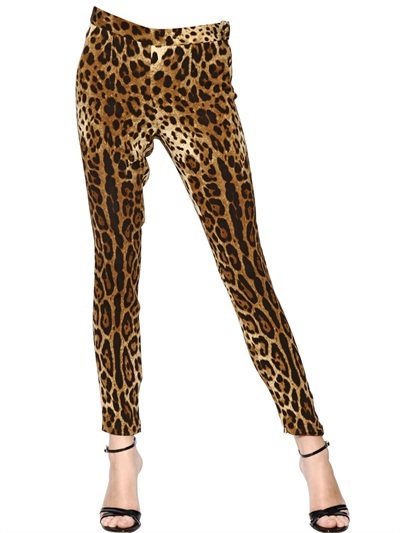 Dolce & Gabbana Viscose Cady Leopard Trousers, $975 | LUISAVIAROMA |  Lookastic