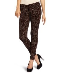YMI Jeanswear Ymi Juniors Uncut Cord Leopard Printed Skinny Pant
