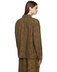 South2 West8 Beige Leopard Hunting Shirt